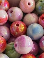 16 mm Marbled AB Covered Beads Mix-I23