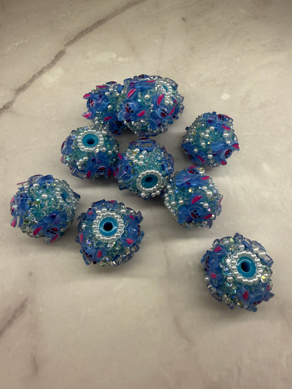 18mm Rhinestones Sugar Character Beads