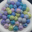 16mm AB Solid Craked Look Beads Mix