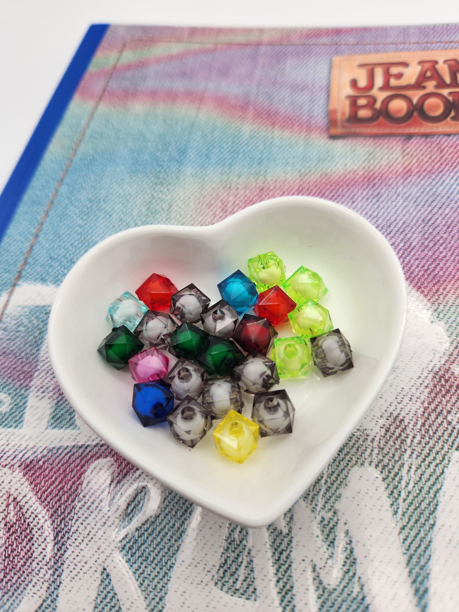 8mm Double Layered Hexagon Beads Mix Secondary image