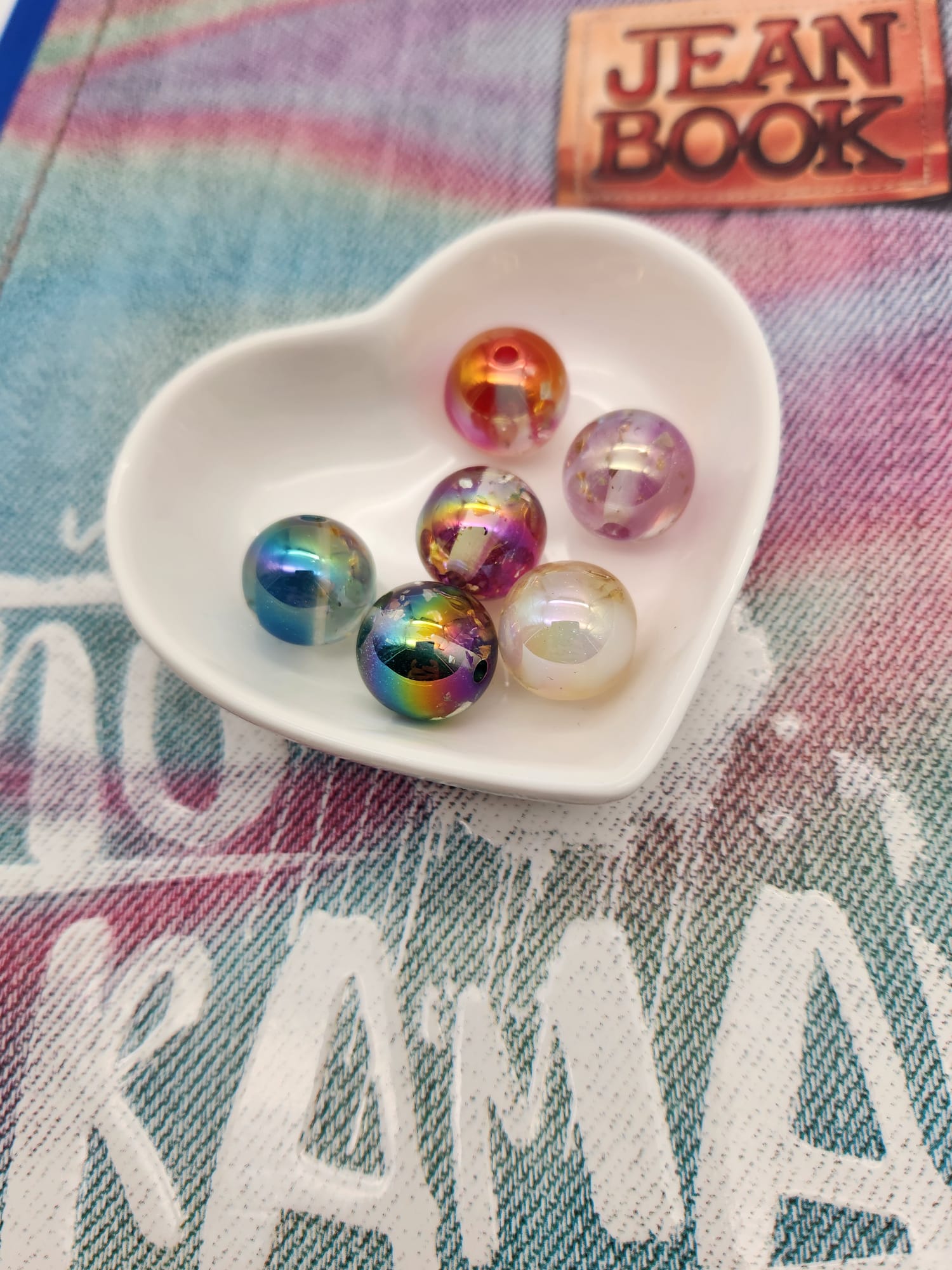 16mm Glitter/Galaxy Beads Mix Secondary image