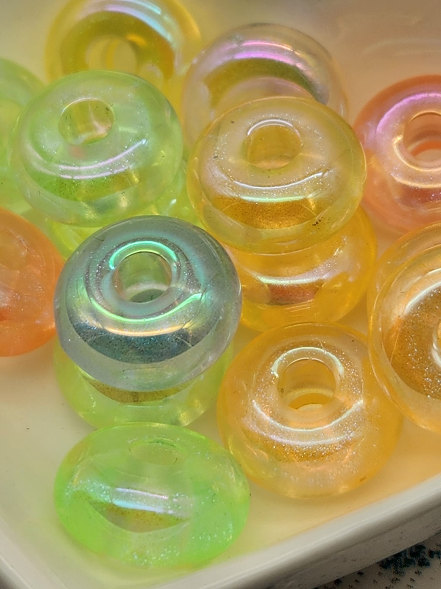 14mm Abacus Galaxy Clear Beads Mix Main image
