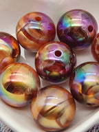 20mm Golden Swirl Beads