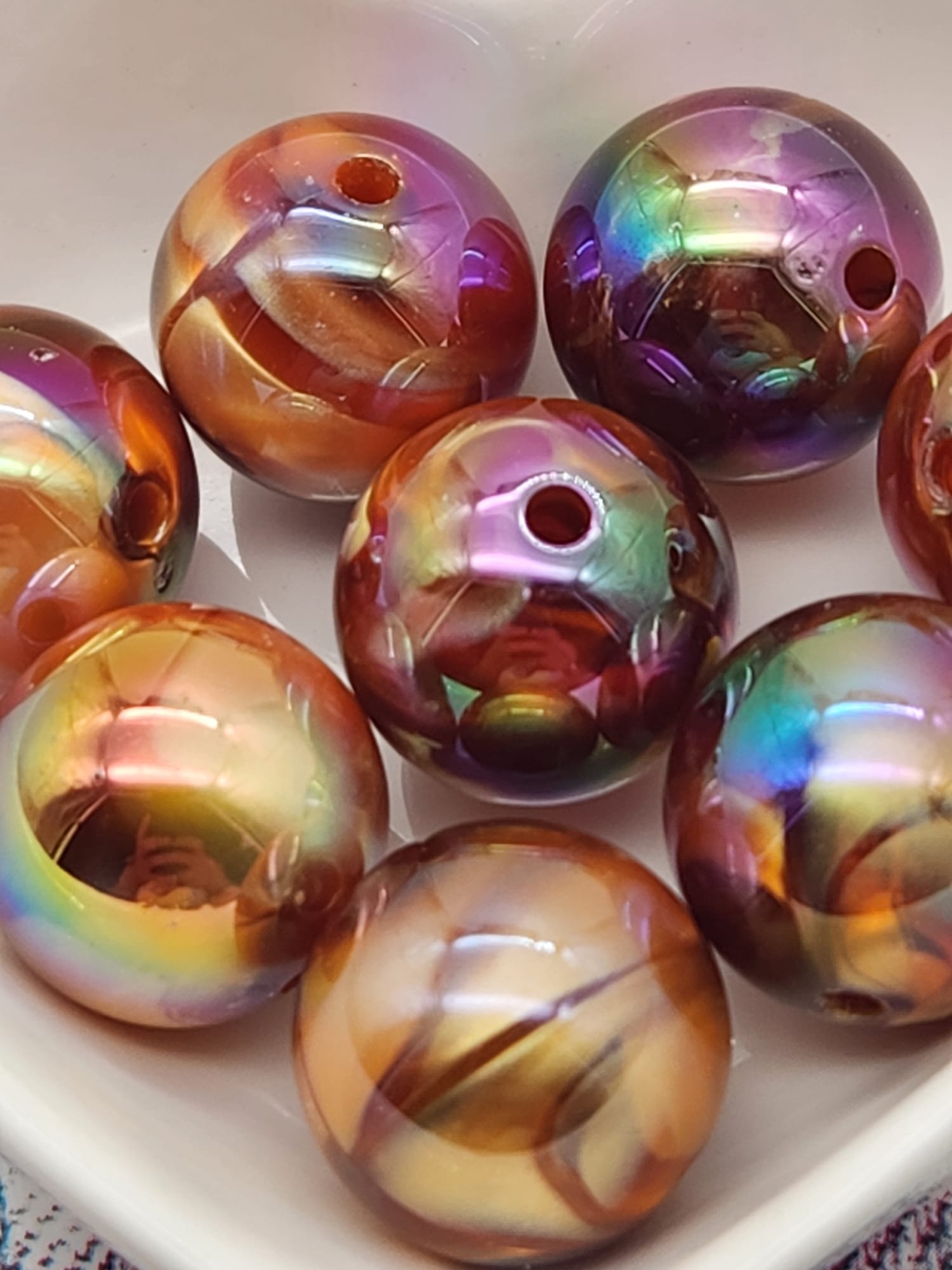 20mm Golden Swirl Beads
