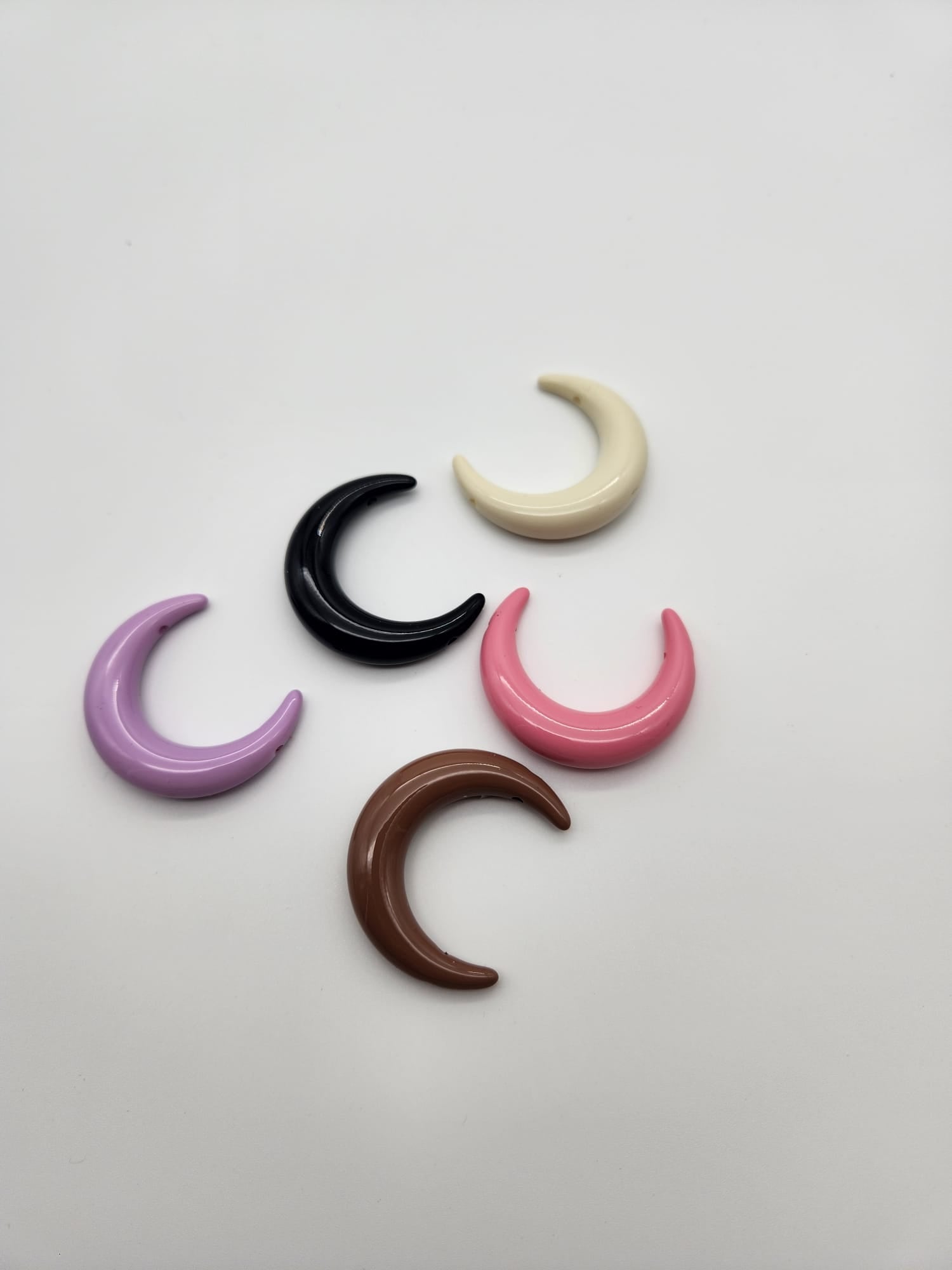 Crescent Moon Solid Color Beads Main image