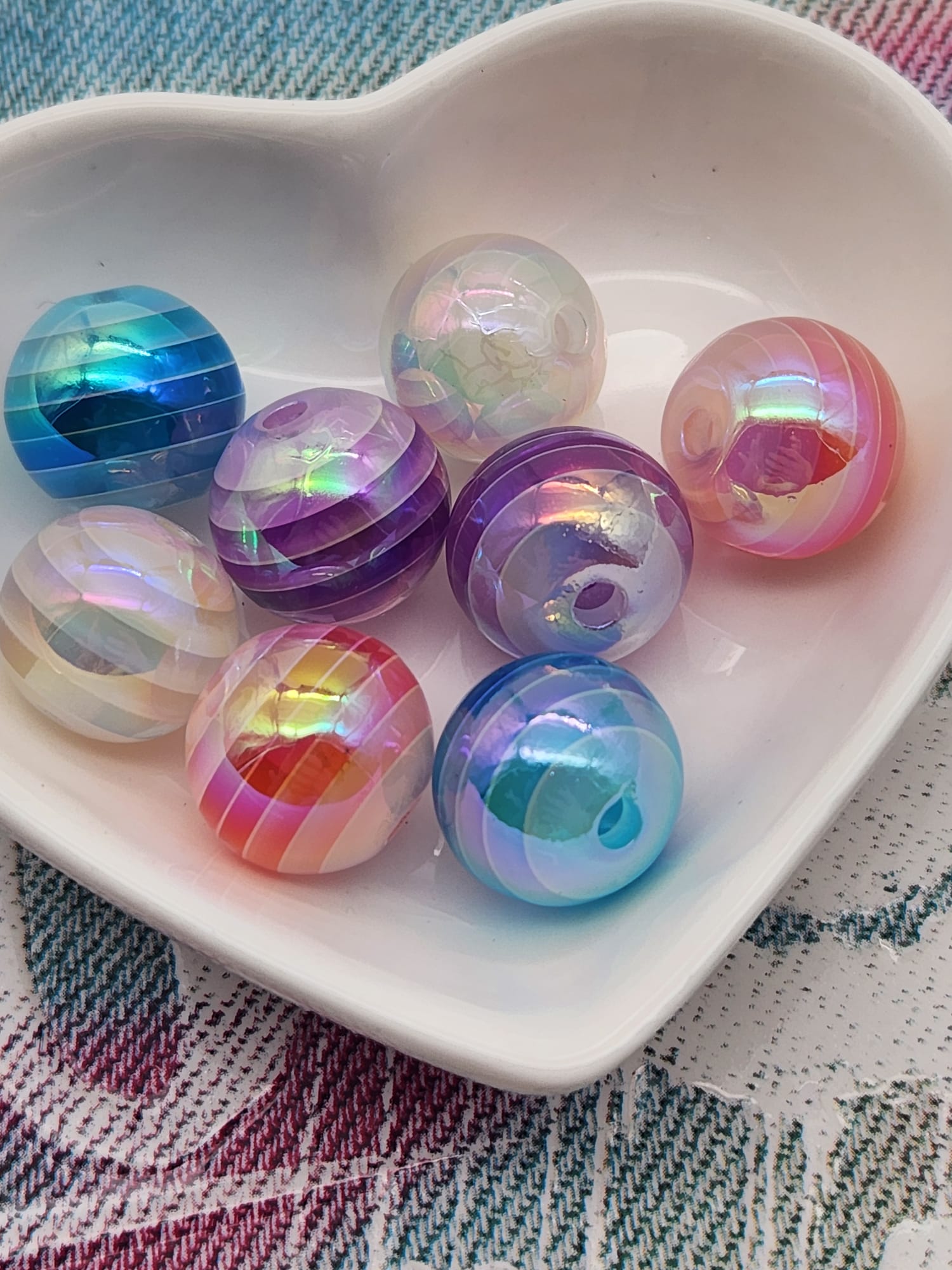 16mm Striped Beads (Mix) Main image