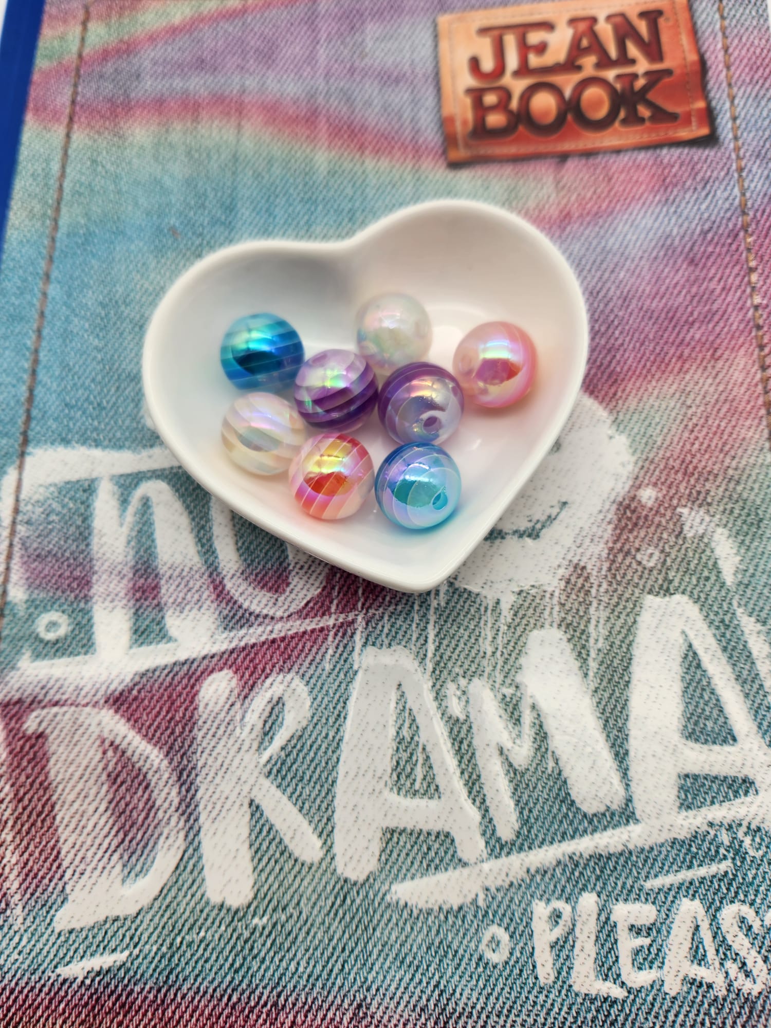 16mm Striped Beads (Mix) Secondary image