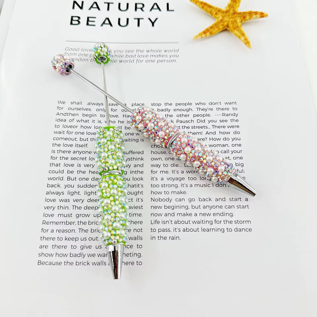 Pearl Rhinestone Clay Beadable Pens