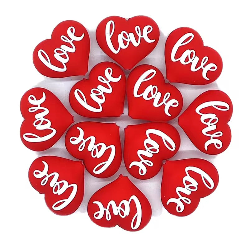 Love Heart Silicone Focal