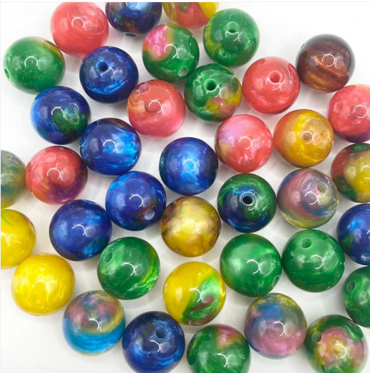 16mm Marble Aurora Bright Beads Mix-M18 Main image