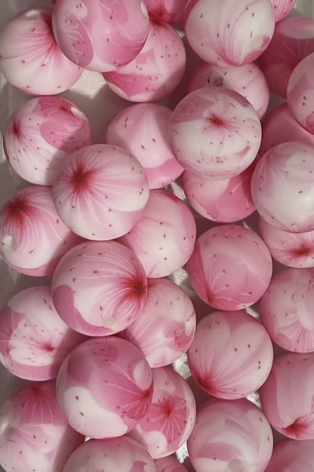 15mm Patterned Silicone Beads