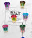 Shimmer Coffee Cup Acrylic Focal Beads