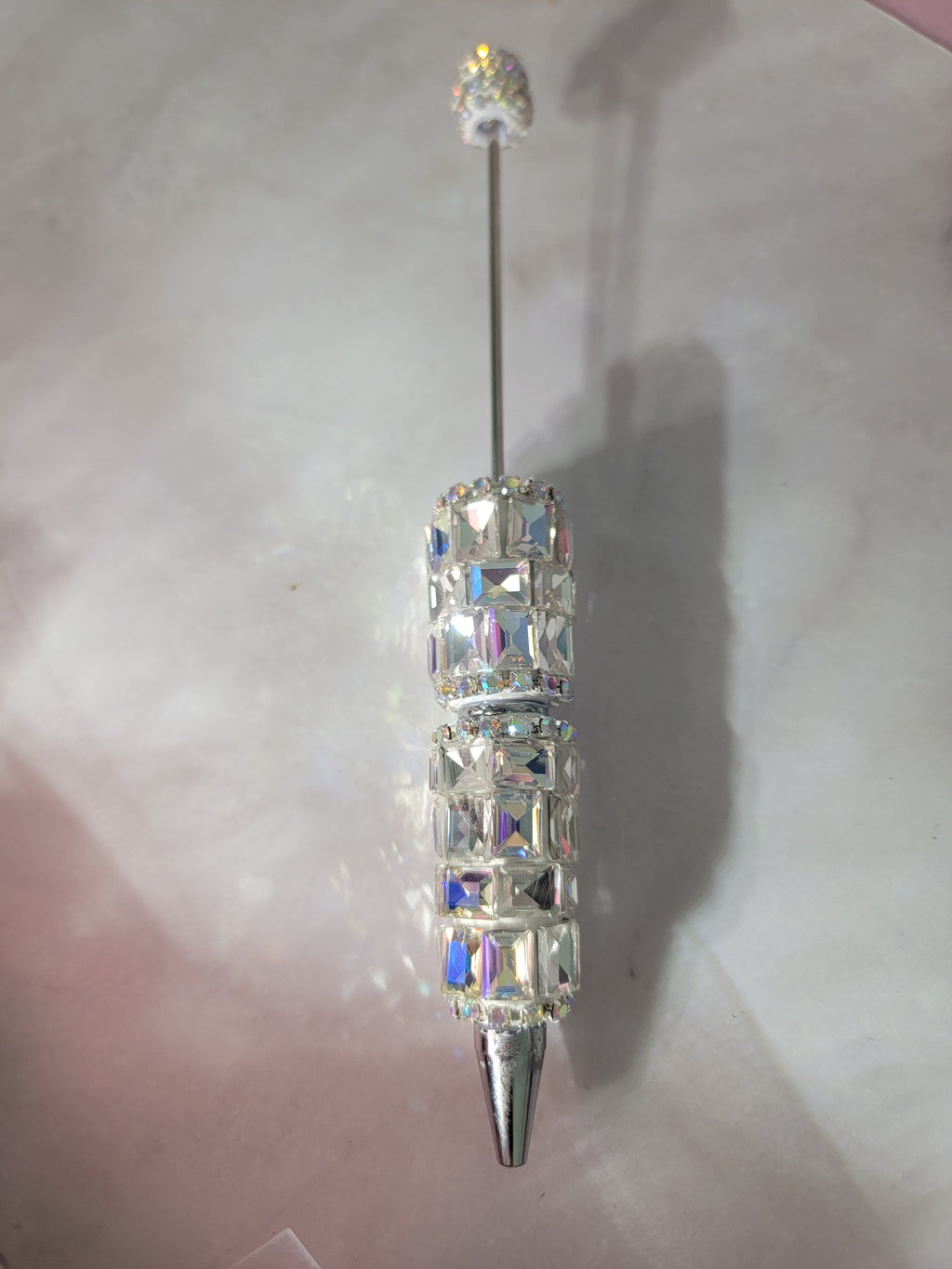 Rectangle Square Rhinestone Beadable Pens